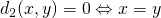 d_2(x, y) = 0 \Leftrightarrow x = y